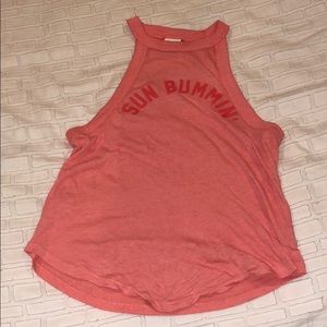 PINK Coral “Sun Bummin’” Halter Top